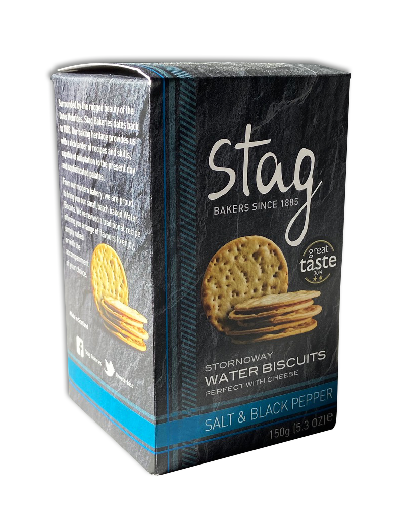 Stornoway Salt and Black Pepper Water Biscuits