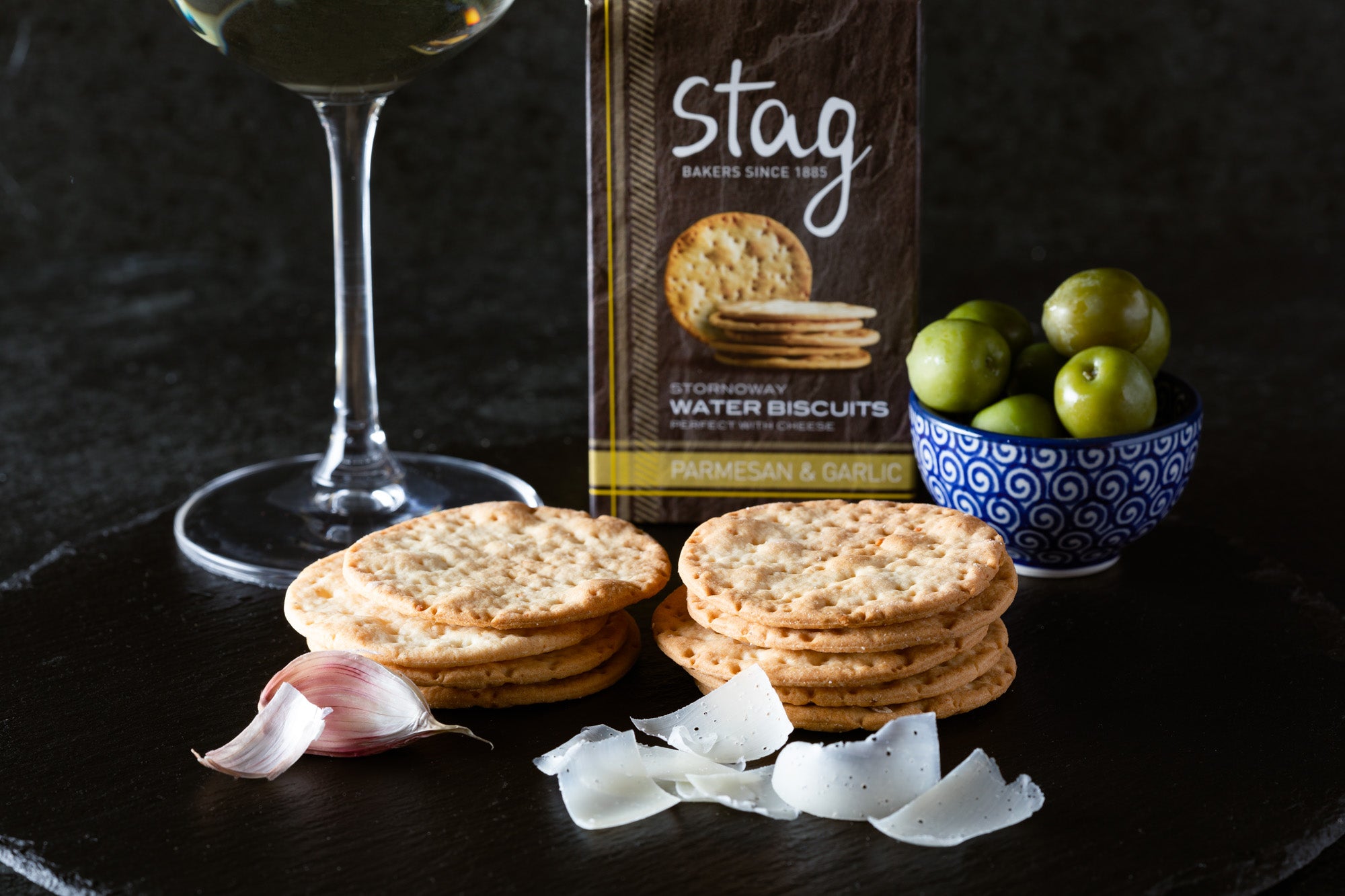 Parmesan & Garlic Water Biscuits